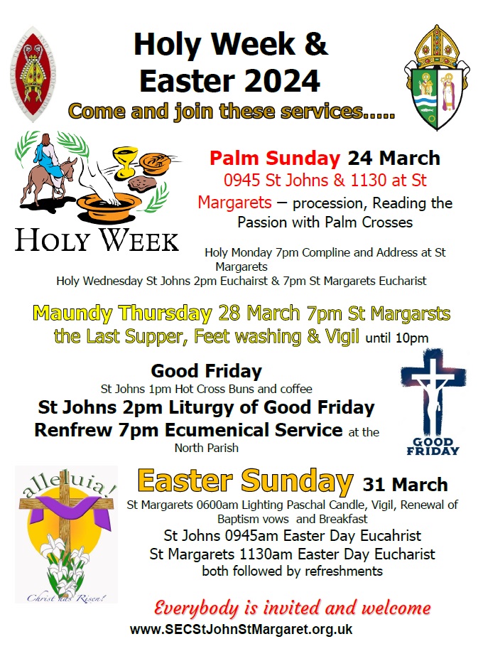 Holy Week and Easter poster