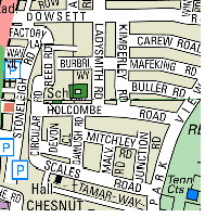 map of the Mission Hall location